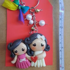 cold porcelain keychain